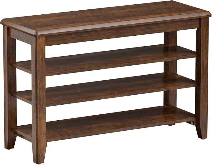 Shoe Bench Storage Rubberwood, Entryway Bench