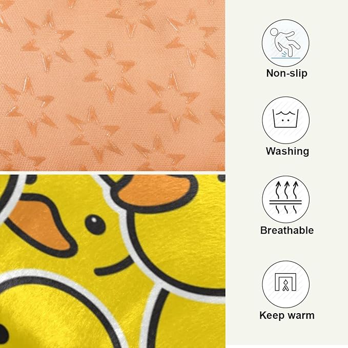 Yellow Duck Cartoon Pet Bed Cute Dog Bed Mat Absorbing Non Slip Pad Pet Sleeping Mat for Small, Medium, and Large Dogs Puppy Cat 24 in x 18 in