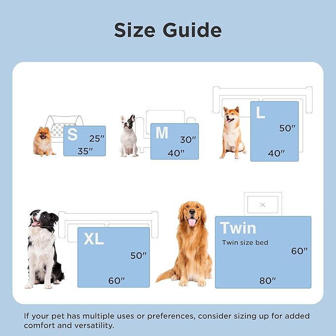Bedsure Cooling Blanket for Medium Dogs with Breathable Air-Core Fill Q-MAX>0.4 - Dog Cooling Mat Soft, Lightweight Pet Cat Throw Cold Blanket Washable for Summer, Beige, 30x40