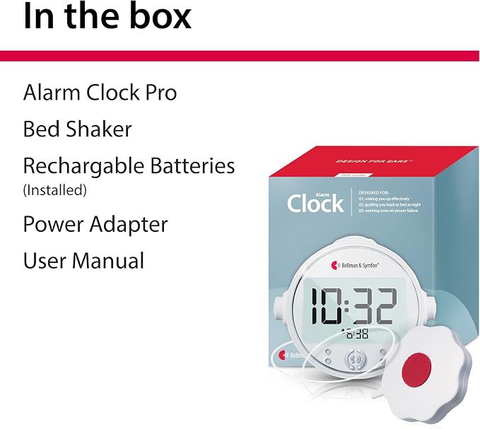 Bellman & Symfon Vibrating Alarm Clock Pro