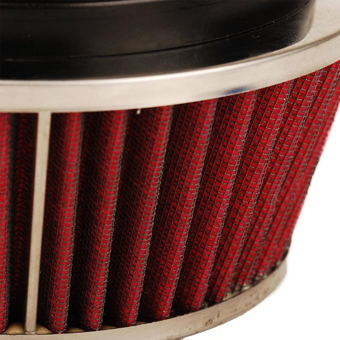 HIFROM 8161 Universal Clamp-On Air Filter Black Small Round Reverse Tapered fit
