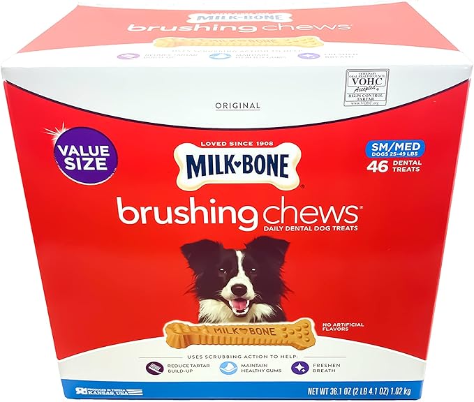 Brushing Chews® Daily Dental Treats – Small/Medium