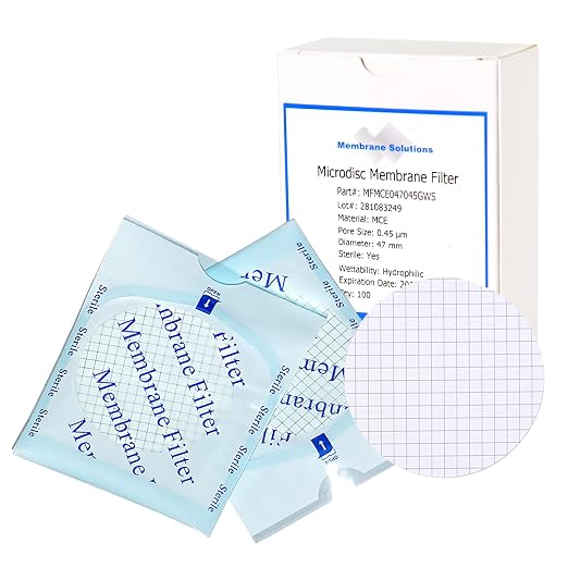 Membrane Solutions MCE Gridded Membrane Filter, Mixed Cellulose Esters Membrane