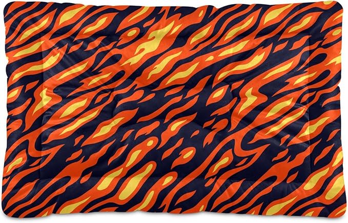 Fire Flame Pet Bed Cute Dog Bed Mat Absorbing Non Slip Pad Pet Sleeping Mat for Small, Medium, and Large Dogs Puppy Cat 24 in x 18 in
