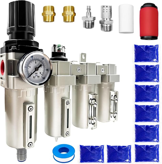 Upgraded 1/2" NPT Heavy Duty Industrial Grade 4 Stage Air Drying System