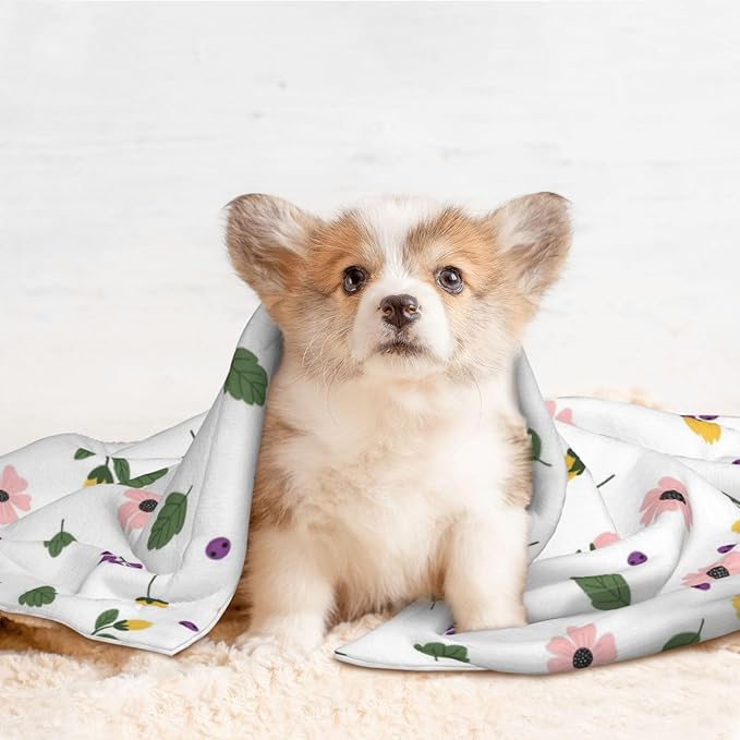 Double Sided Pet Bed Blanket for Added Cushion Warmth, Leaf Autumn Pattern, Reversible Cover with Textured Dot Surface for Existing Beds Standalone Mat