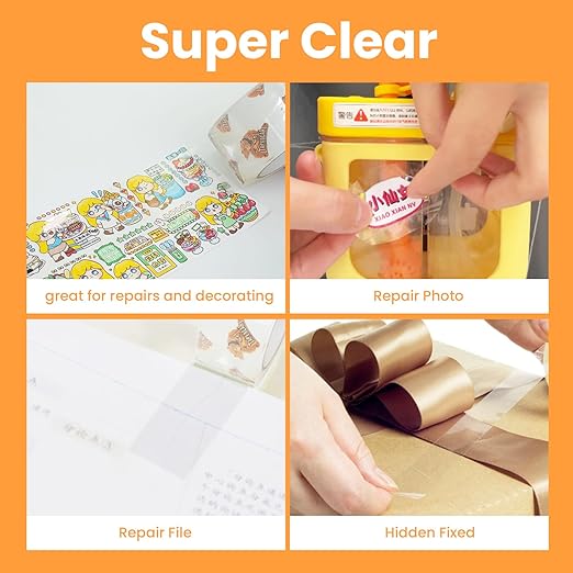 TAPEBEAR Storage Packaging Tape - 72 Rolls, Super Clear 2.7mil x 1.88" x 55 Yards Packing Tape Heavy Duty Refills, Transparent, Long Lasting for Storage and Packing, 3960 Total Yards