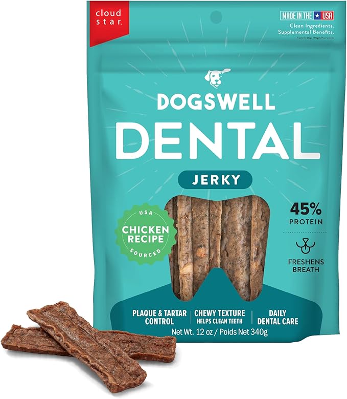 Dogswell Dental Chicken Jerky 12 Ounce