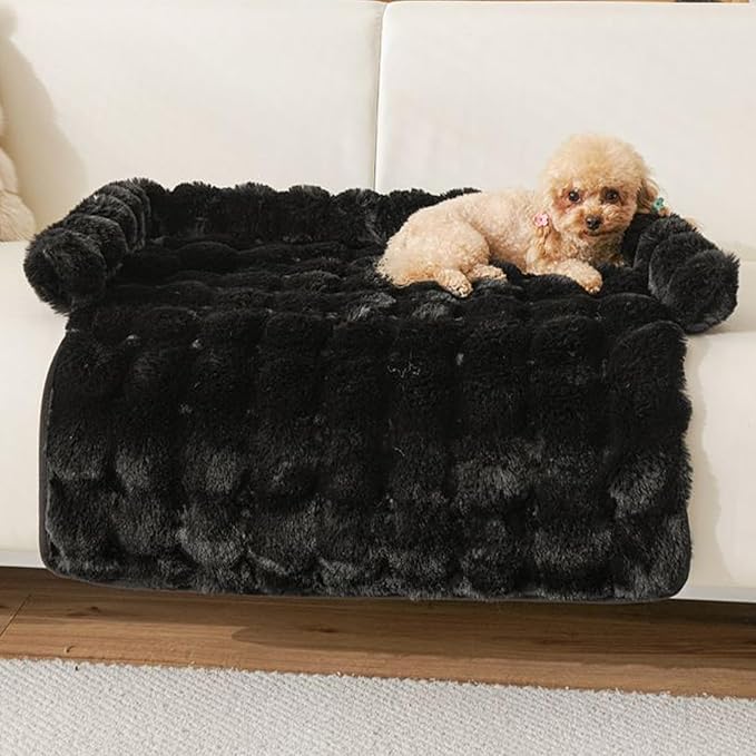 Dog Bed for Couch, Furniture Protector Raised Edge with Padding, Calming Plush Dog Bed with Soft Support, Home Kitchen Living Room, Nursery Apartment Daily Rest 29.53x29.53x3.94 inches