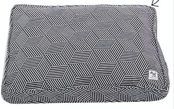 Molly Mutt Sheepy Wool Crate Mat - 100% Cotton Canvas Cover with Temperature-Regulating 100% Natural Wool-Filled Insert Dog Bed - Soft & Supportive Wool-Filled Bed - (24"x18"x2.5", Rough Gem)