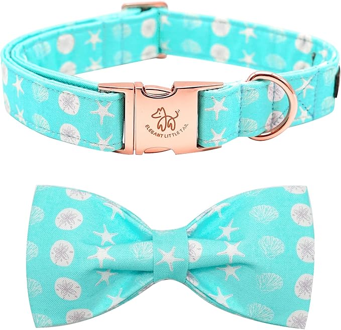 Elegant Little Tail Bowtie Dog Collar for Small to Large Dogs