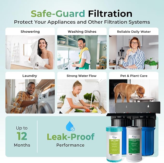 iSpring WGB21B-KS 2-Stage Whole House Water Filtration System
