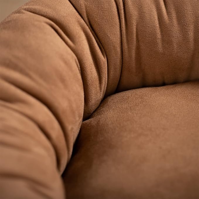 KASENTEX Round Dog Bed - Medium Dog Donut Bed, Anti-Slip, Machine Washable (Brown, 23x23 Inches)