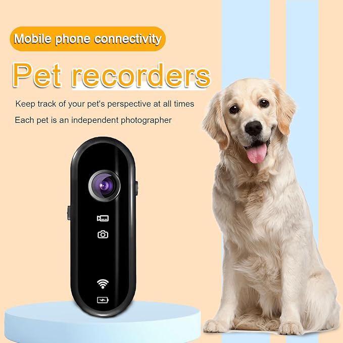Cat Camera Collar, 1080P Cat Collar Camera with 32G SD Card, 360° Rotating Direct Recording Camera for Cat Dog, Outdoor Anti-Lost Action Camera Collar for Video Records Pets