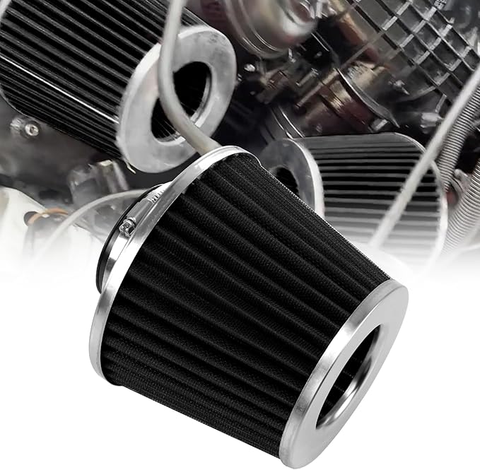 RYANSTAR 63mm 2.5" High Flow Round Tapered Cone Cool Air Filter Cleaner