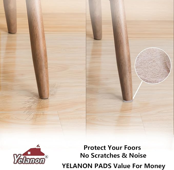 Yelanon Felt Furniture Pads -60 Pcs Premium Felt Pads