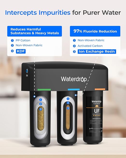 Waterdrop TSB-UF 0.01 μm Ultra Filtration Under Sink Water Filter System