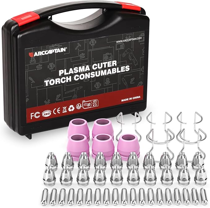 ARCCAPTAIN AG-60 Plasma Cutter Torch Consumables, CUT55 PROLUX, CUT 55PILOTARC