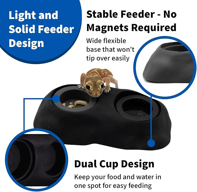 Pangea Ultimate Eco Dish, Crested Gecko Food and Water Bowl for Terrestrial Lizards, Durable Silicone Feeding Accessory for Reptile Terrariums 3.125in x 5.5in (Mossy Pine)