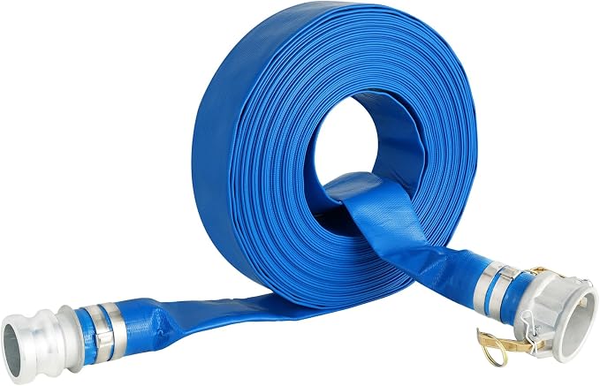 2" x 100 ft Backwash Hose for Swimming Pools, Heavy Duty PVC Water Lay Flat