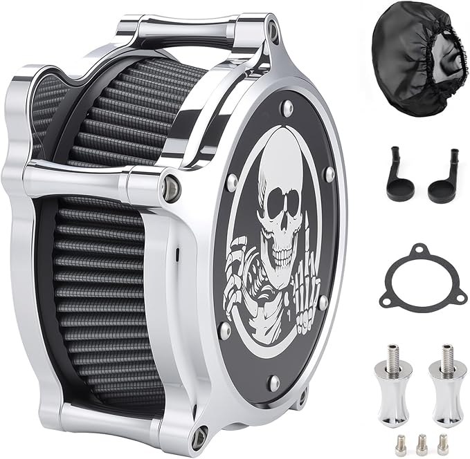 Motorcycle Air Cleaner Skull Style Air Filter