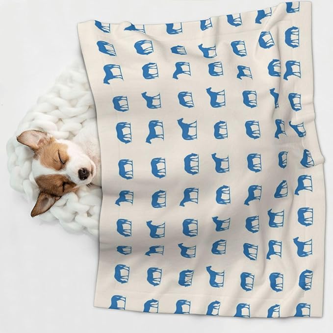 Pet Blanket for Travel and Home, Abstract Horse, Reversible Plush Dot Design with Soft Grip Texture on One Side Perfect for Car Seats Moving Vehicles
