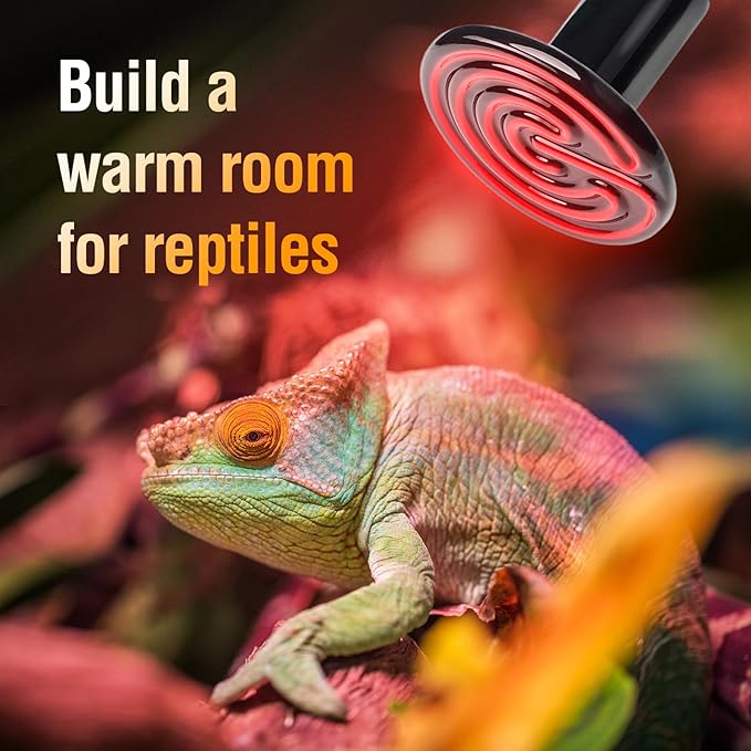 Leoterra 2PCS 50w Ceramic Heat Emitter, Infrared Heat Lamp Bulbs Ceramic Heat Lamp for Reptile Tank,Hedgehogs, Chicken coop, Dog House, Cat Use,Strong Durable and Powerful,Gives Off No Light (50w)