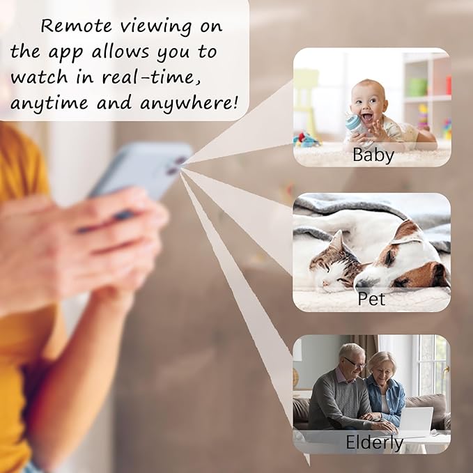 WiFi Smart Camera Charger with Premium Wide-Angle 160° – Live Remote View – 2.4G WiFi – Best Mini Type‑C Plug Camera for Pets & Home – Real Time Monitoring - iOS Android App
