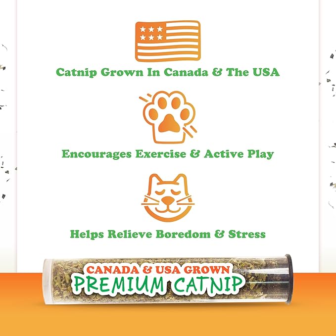 Meowijuana Refillable Cat Toys | Get Spooked - Pumpkin Spice Latte Catnip Toy | Includes Potent Hand Harvested Catnip Grown in North America | Promotes Play and Cat Health