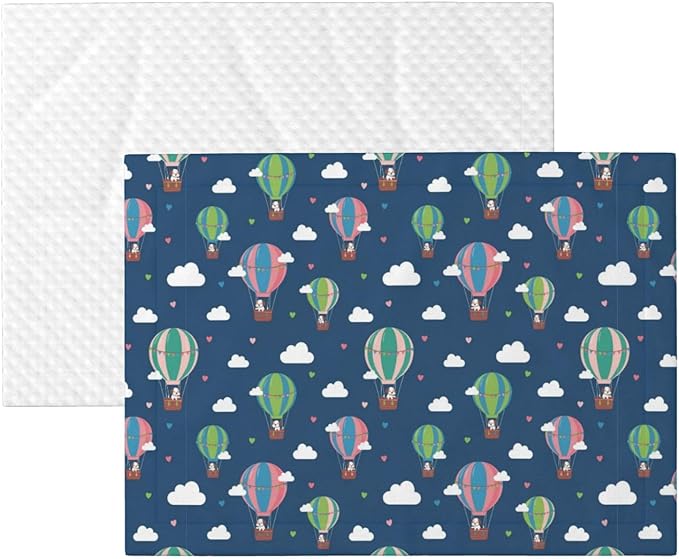 Dog and Cat Blanket in One, Dachshund Hot Air Balloon Dogs, Double Sided Plush Throw with Raised Dot Pattern on One Side and Flat Velvet on Other for Variety