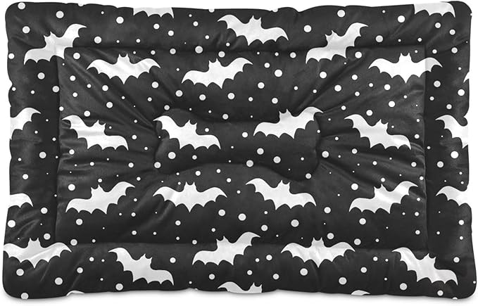 Pet Bed Halloween Bats Dog Bed Mat Absorbing Non Slip Pad Pet Sleeping Mat for Small, Medium, and Large Dogs Puppy Cat 36 in x 24 in