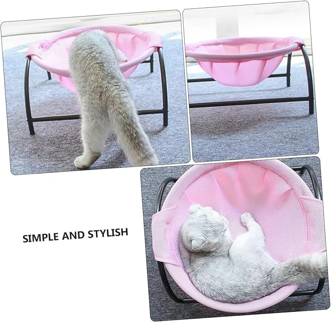 Milisten Breathable Elevated Bed Frame Pet Sleeping Cot for Indoor and Outdoor Use Removable Nest for Easy Cleaning Lightweight and Stable Design