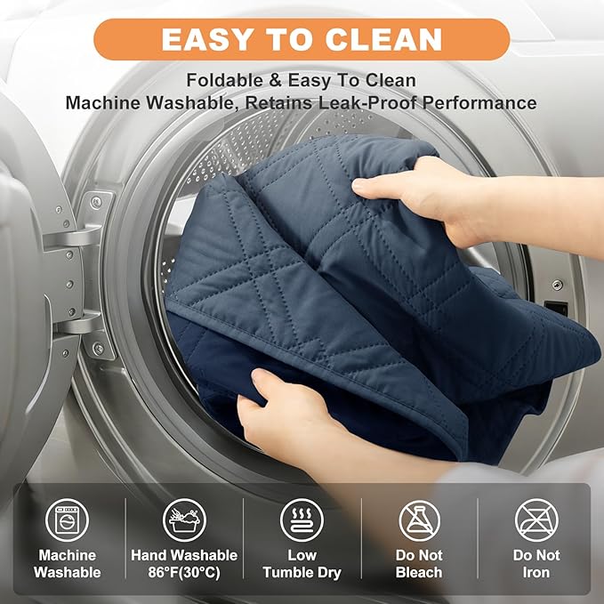 100% Waterproof Dog Couch Protector, Triple-Layer Waterproof Dog Bed Cover Pet Blanket Reversible 2-Tone Sofa Shield, Non-Slip Furniture Guard for Pets(42×50 Inch, Blue+Navy Blue)