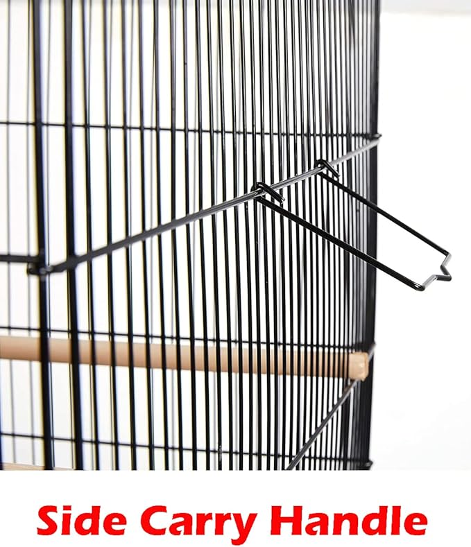 Lot of Breeding Flight Bird Cage for Aviaries Canaries Budgies Finches Lovebird Parakeet (24"x16"x16" Black with Divider)