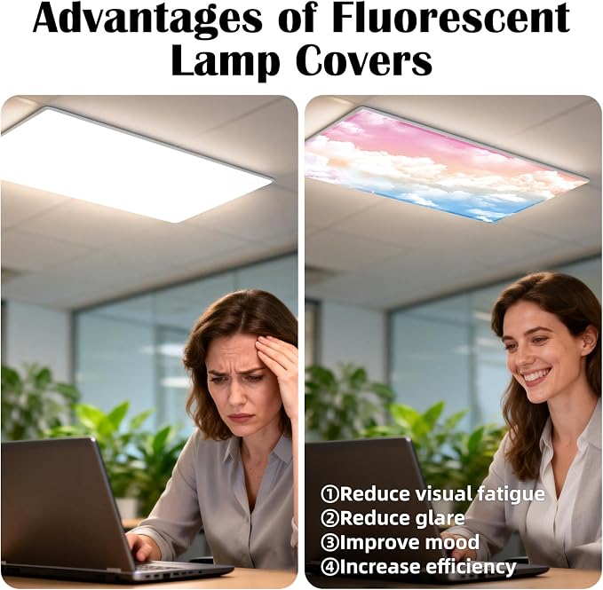4 Pcs Fluorescent Light Covers