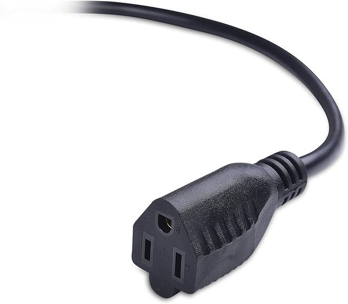 Cable Matters 2-Pack Low Profile Flat Plug Extension Cord (Power Extension Cable) 10 Feet (NEMA 5-15P to NEMA 5-15R)