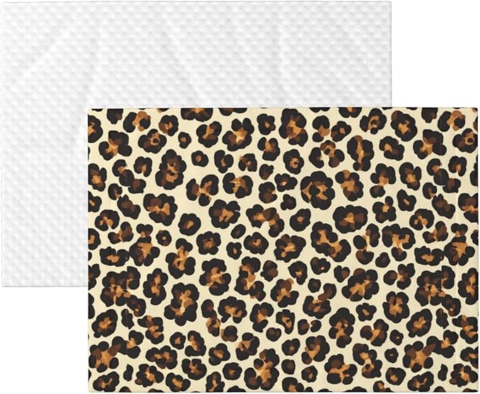 Two Sided Plush Pet Blanket for Crates Carriers Home Use, Leopard Prints Printed, Reversible Throw with Cozy Dot Fabric and Silky Reverse for Small Large Pets