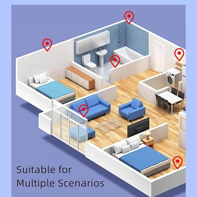 Upgraded Ultra-Invisible No-Plug Camera, Smart WiFi Home Security Monitor with Invisible Mini Camera Wireless, HD Live Streaming Indoor Cameras for Pet Monitoring, Motion Alerts, Easy Setup (2Pcs)