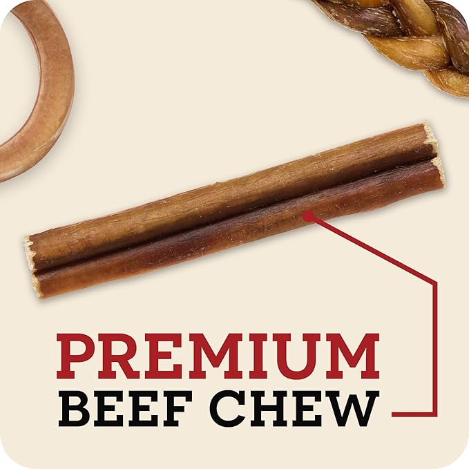 Redbarn Pet Products Naturals 200005 Odor Free Bully Springs Pet Chew Treat 25 Case, One Size