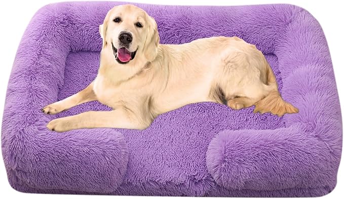 Dog Beds Large Sized dog Orthopedic, Sofa Dog Bed with Waterproof Lining and Nonskid Bottom, Rectangle Washable Dog Bed for Medium Small Dogs and Cats Comfortable ( Color : Brown1 , Size : 17 x 15" )