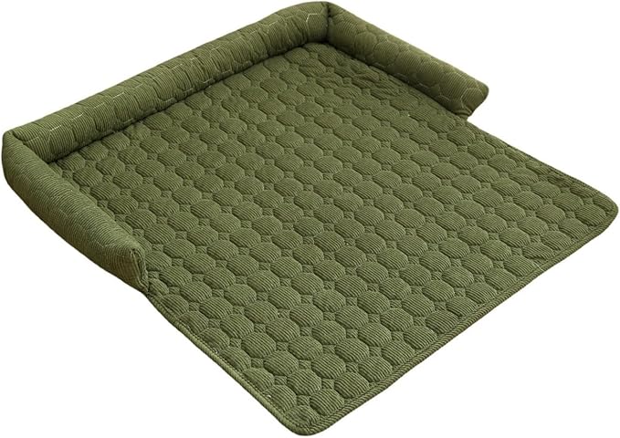Luxurious Calming Dogs/Cats Bed Mats, Dog Couch Covers Protector, Dog Bed Fluffy Plush Mat for Furniture Protector with Removable Washable Cover for Large Medium Small Dogs and Cats (Green)