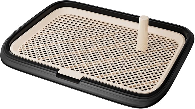 Dog Potty Tray, 23.6"x17.68" Indoor Pet Pee Pad Holder,Puppy Training Holder,Bathroom Dog Litter Box, Pet Toilet for Small and Medium Dogs,Housebreaking Supplies, Pet Products(Black)
