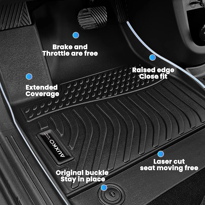 Auxko All Weather Cargo Mat Fit for Chevrolet/Chevy Equinox 2025 2026 Not Ev TPE Equinox Mat Accessories All Season Odorless Anti-Slip Black