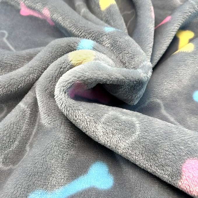 Dog Blankets for Medium Large Dogs Washable, 3 Pack Pet Blanket Washable 41" x 31", Fuzzy Soft Puppy Throw Cover for Kennel Crate Bed