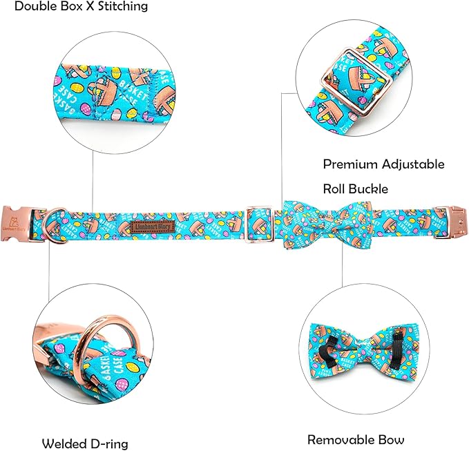 Lionheart Glory Easter Day Dog Collar with Bow for Large Dogs