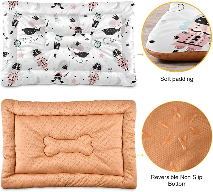 Pet Bed Christmas Nutcracker Mouse King Dog Bed Mat Absorbing Non Slip Pad Pet Sleeping Mat for Small, Medium, and Large Dogs Puppy Cat 36 in x 24 in