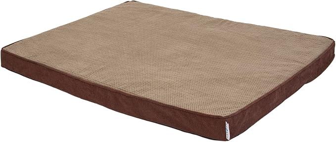 Petmate La-Z-Boy Bentley Orthopedic Foam X-Large Dog Bed Sephia Brown (44 x 34 x 3 inches) for Dogs up to 80lbs with Supportive Foam Durable Removable Washable Cover