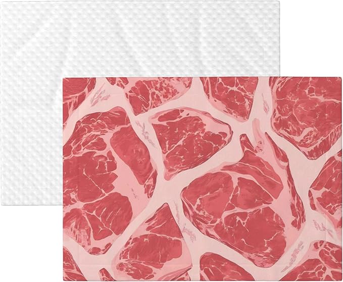 Waterproof Dog Blanket Soft Pet Blanket for Puppy Cat, Fleece Cat Throw Blankets for Furniture Bed Couch Sofa Reversible - Red Meat