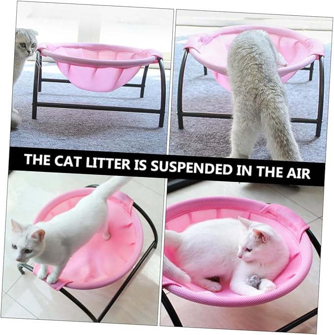 Milisten Breathable Elevated Bed Frame Pet Sleeping Cot for Indoor and Outdoor Use Removable Nest for Easy Cleaning Lightweight and Stable Design