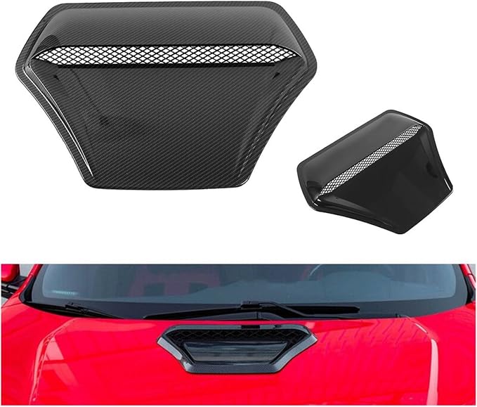 Car Hood Engine Air Outlet Vent Cover Trim Air Flow Intake Cover Trim Compatible
